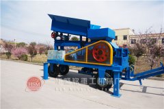 750x500移動對輥破碎機(jī)每小時(shí)能碎多少砘石子